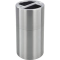 Dual Recycling Receptacle, 30 gal, Stainless Steel H435