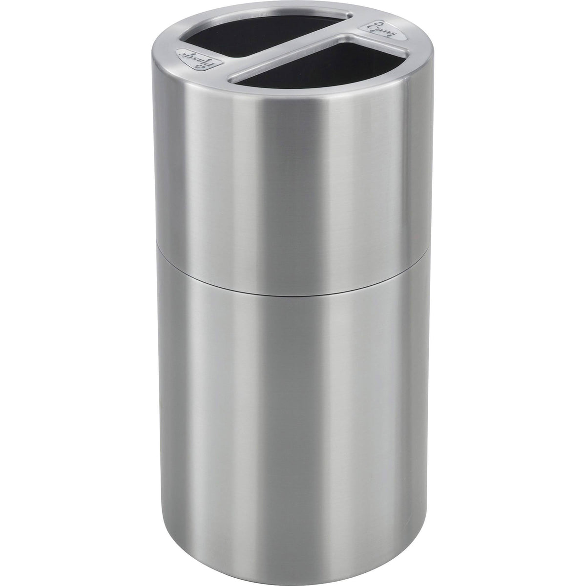Dual Recycling Receptacle, 30 gal, Stainless Steel H435