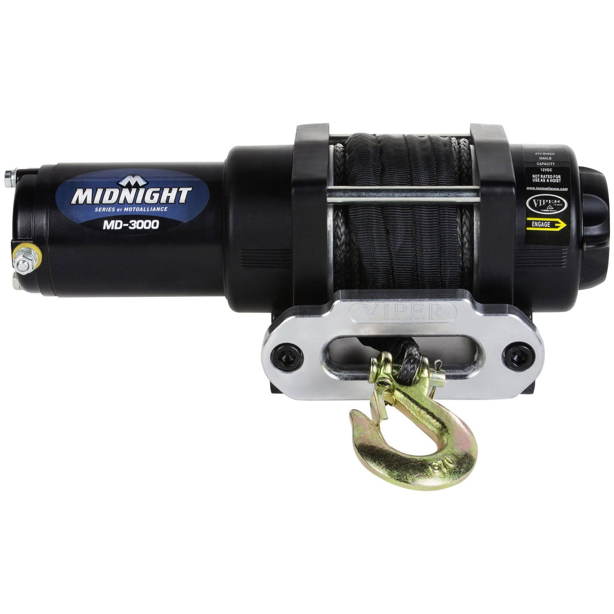 3000lb ATV/UTV Winch Kit with 50 Feet Black Synthetic Rope Y666431