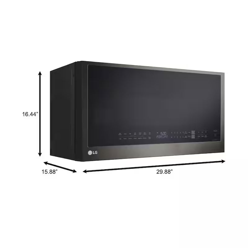 30 in. 2.1 cu. ft. Over the Range Microwave 1,050-Watt Black Stainless Steel A15440