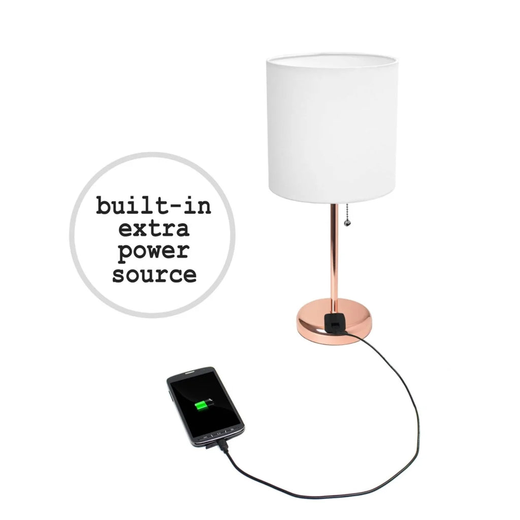 Pink Stick Lamp with Fabric Shade R8505