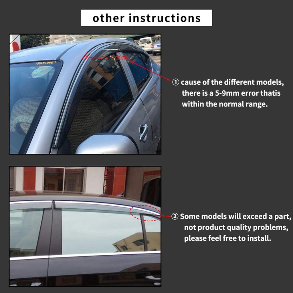 Smoke Side Window Deflectors for Audi Q7 H967340