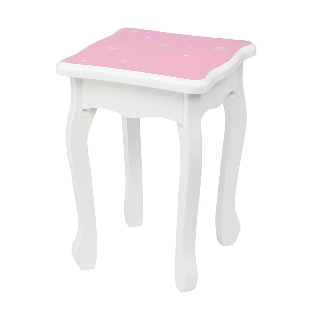 Kids Vanity Table and Chair Set with Mirror and Drawer W131