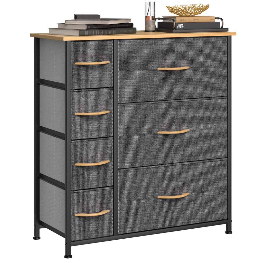 Grey 7 Drawer Storage Dresser Q981