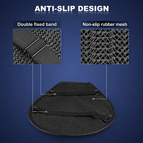Foldable Large 3D-Honeycomb Breathable Motorcycle Gel Seat Cushion W883