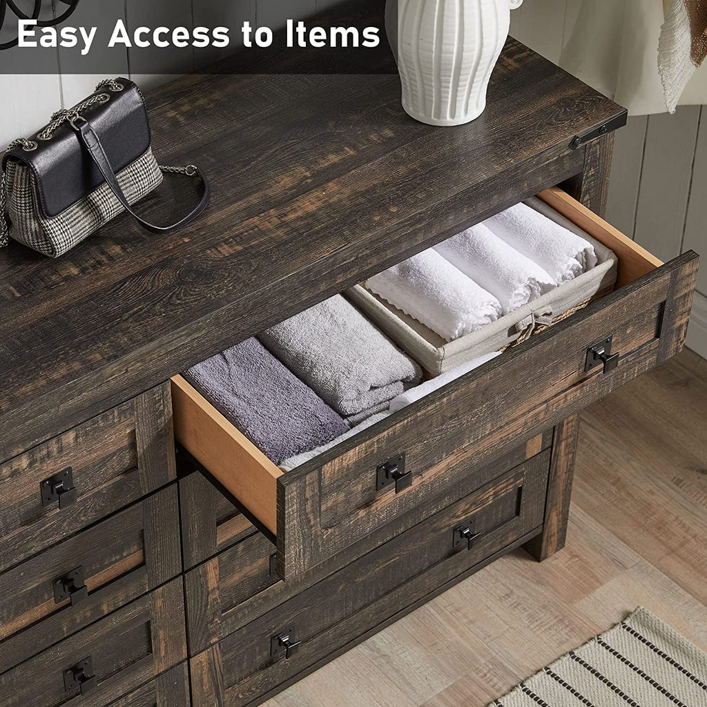 8 Drawer Wood Rustic Dresser H939025