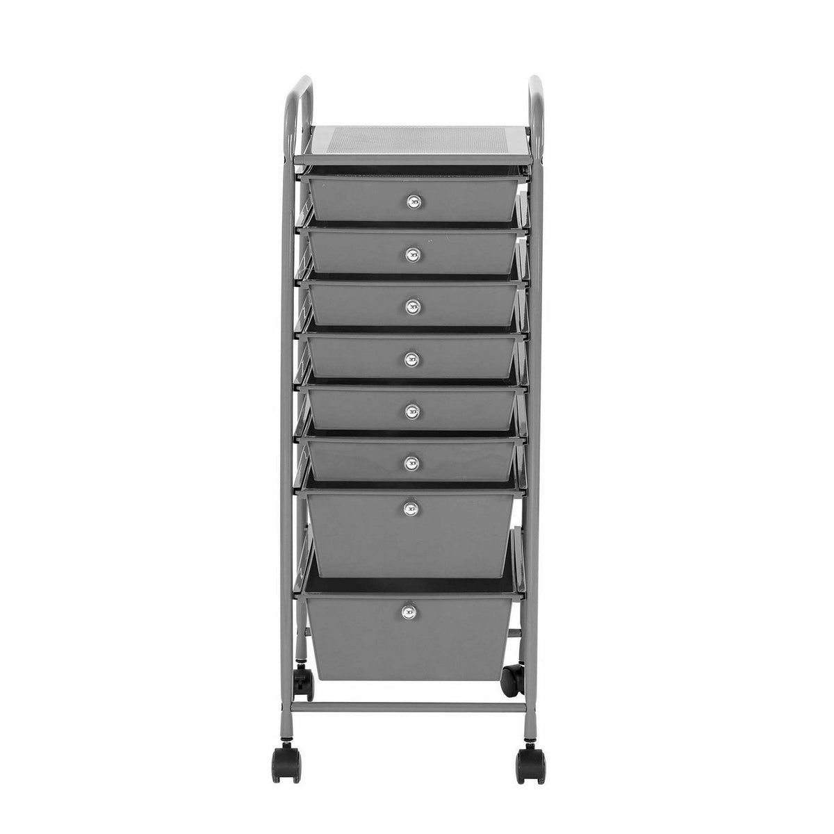 8 Drawer Rolling Storage Cart Grey R1585