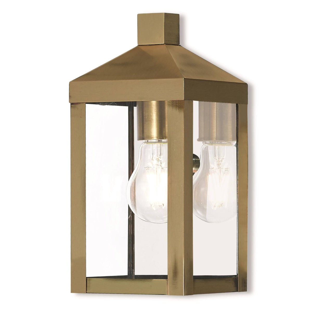 1-Light Antique Brass Outdoor Wall Lantern Z621