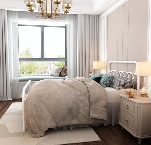 Queen Size Metal Bed Frame with Headboard and Footboard O50115