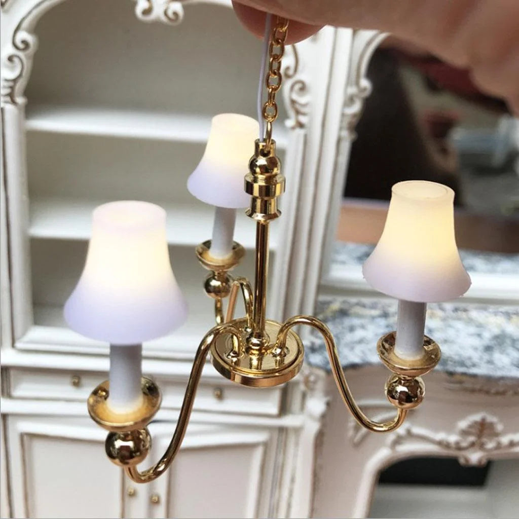 1/12 Miniature Ceiling LED Lamp with Button Battery P823