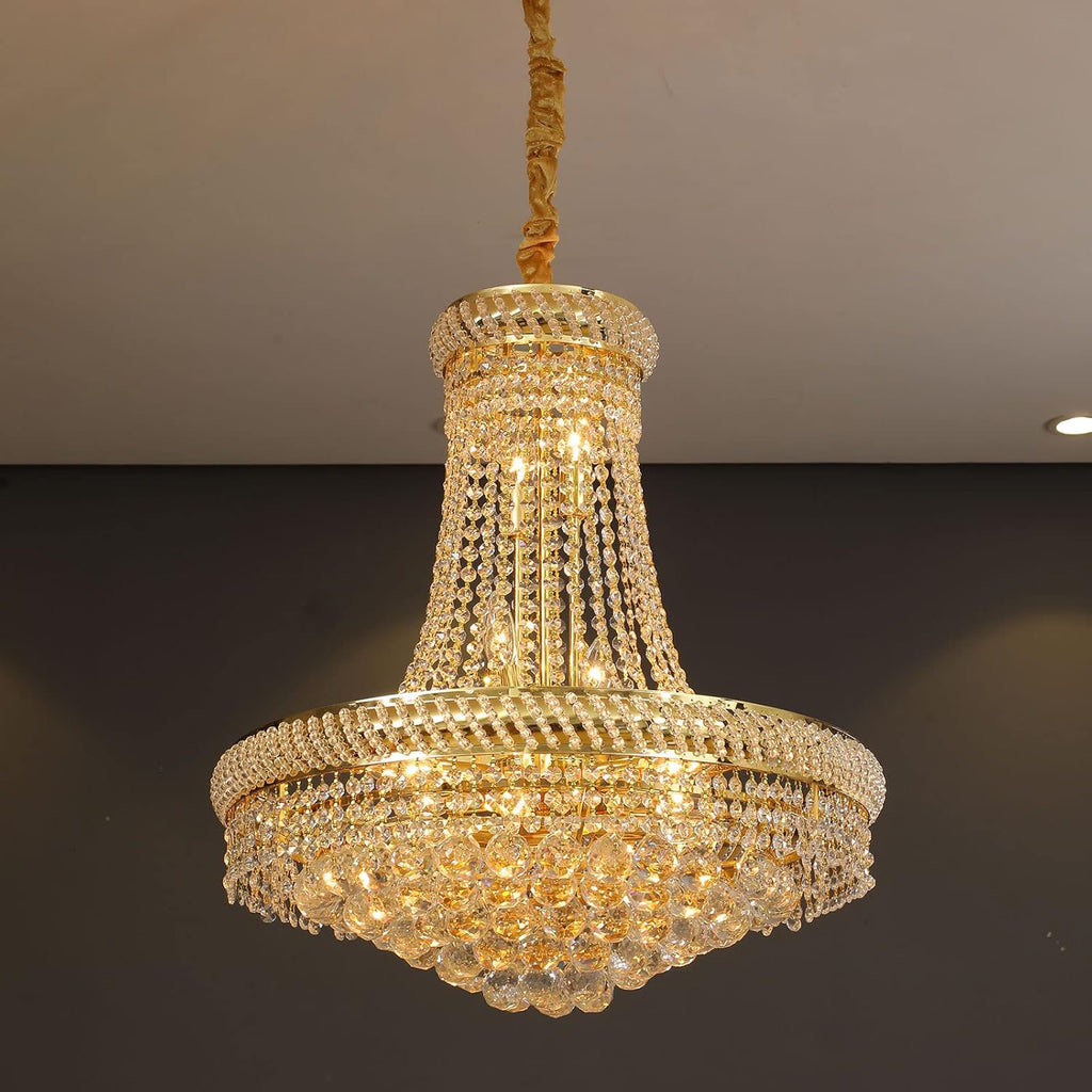 Gold 14 Lights Crystal Chandelier B2218