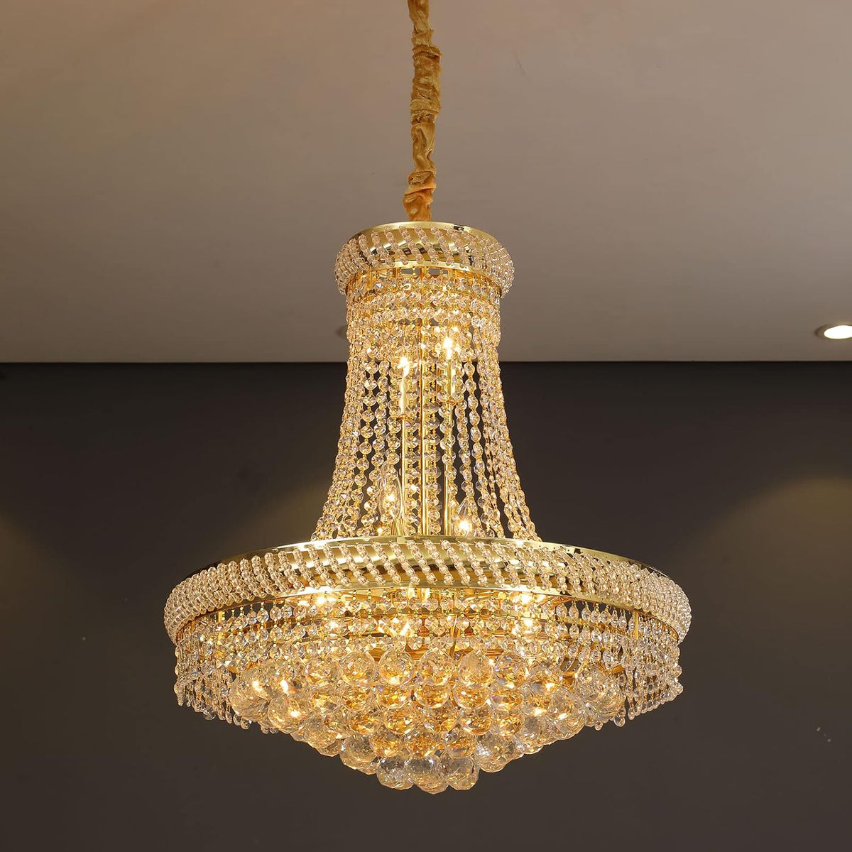 Gold 14 Lights Crystal Chandelier B2218
