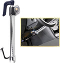 Universal Steering Wheel Brake Lock Retractable Double Hook Car Clutch Pedal Lock with 3 Keys F469379