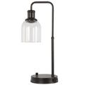 Antique Bronze Desk Lamp with AC Outlet R24940