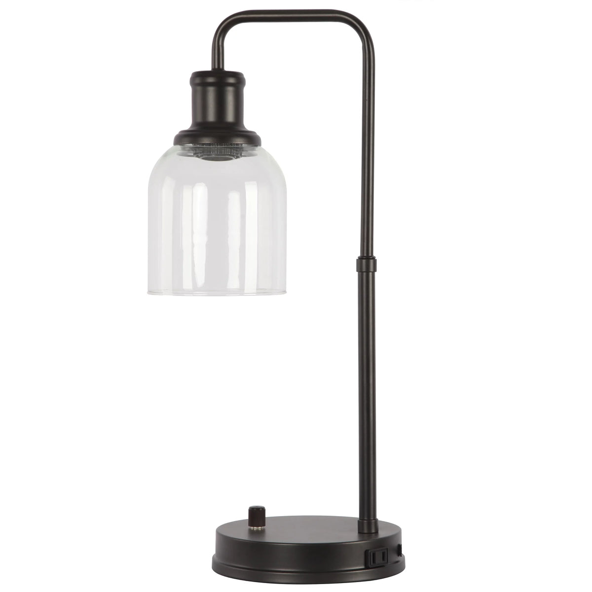 Antique Bronze Desk Lamp with AC Outlet R24940