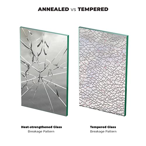 Rectangle Glass Table Top, 36 in x 72 in, Clear H585469