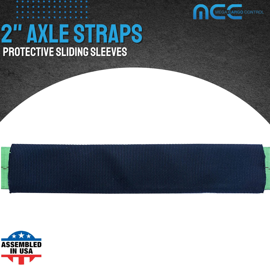 2" x 48" Axle Tie-Down Straps (2-Pack) - WLL: 3333 lbs - Green G72348