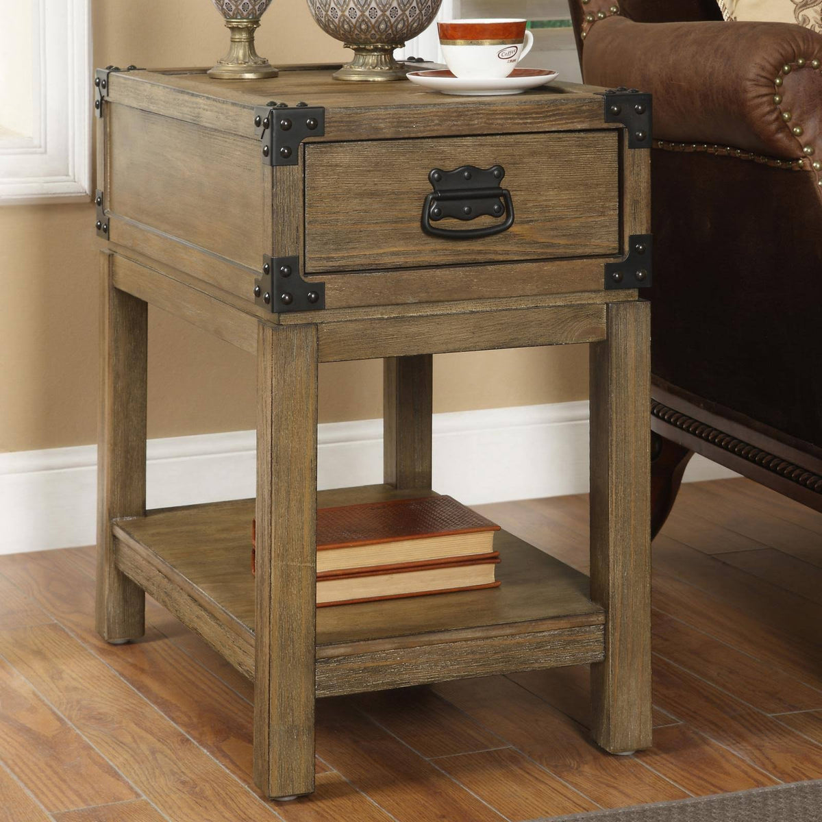 Carmel One Drawer Chairside Table V557