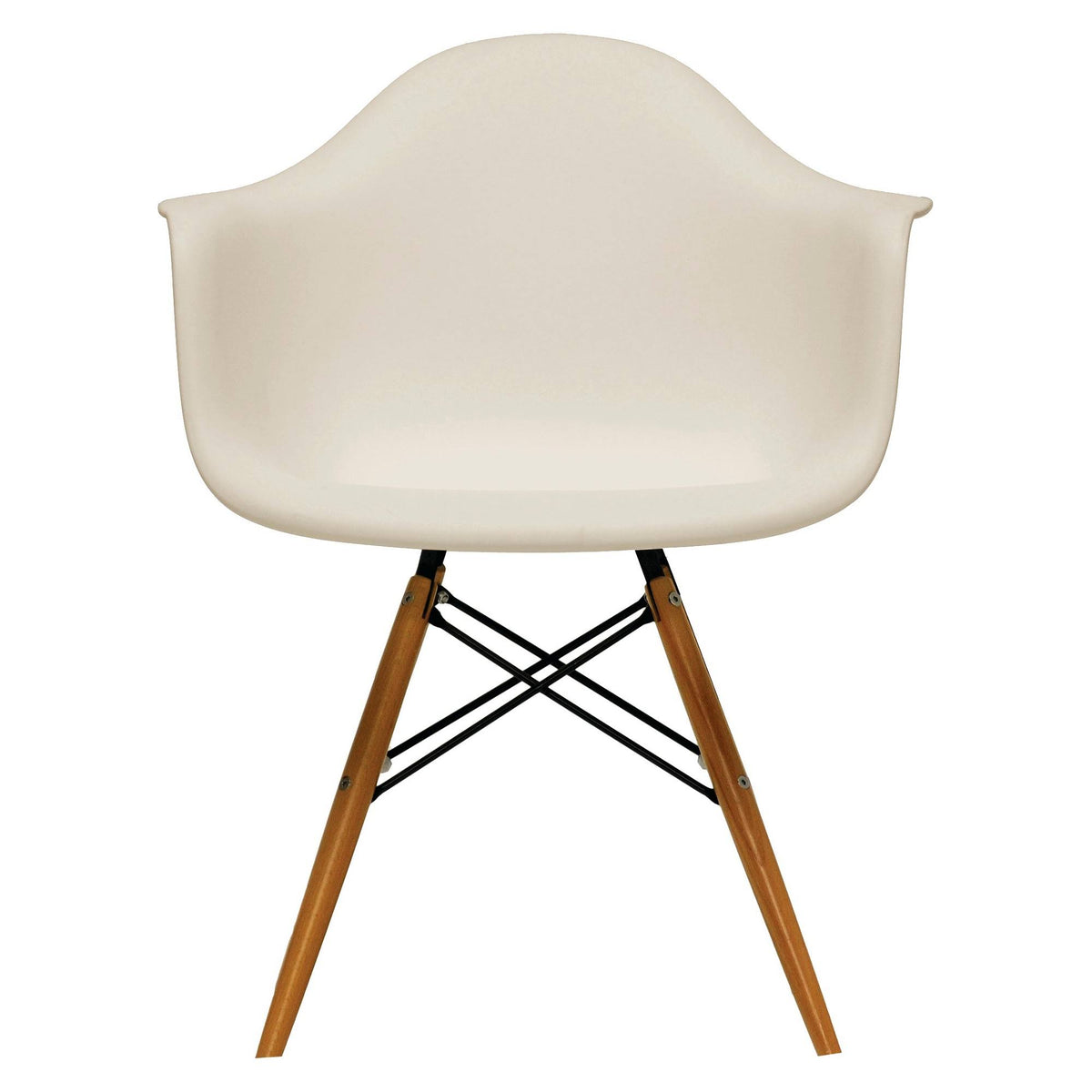 Beige Plastic Shell Chair Set of 2 L281