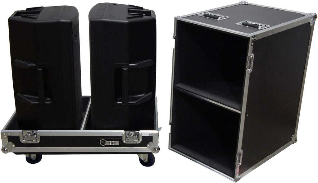 Rolling Road Case for 2 15 PA Speakers N439