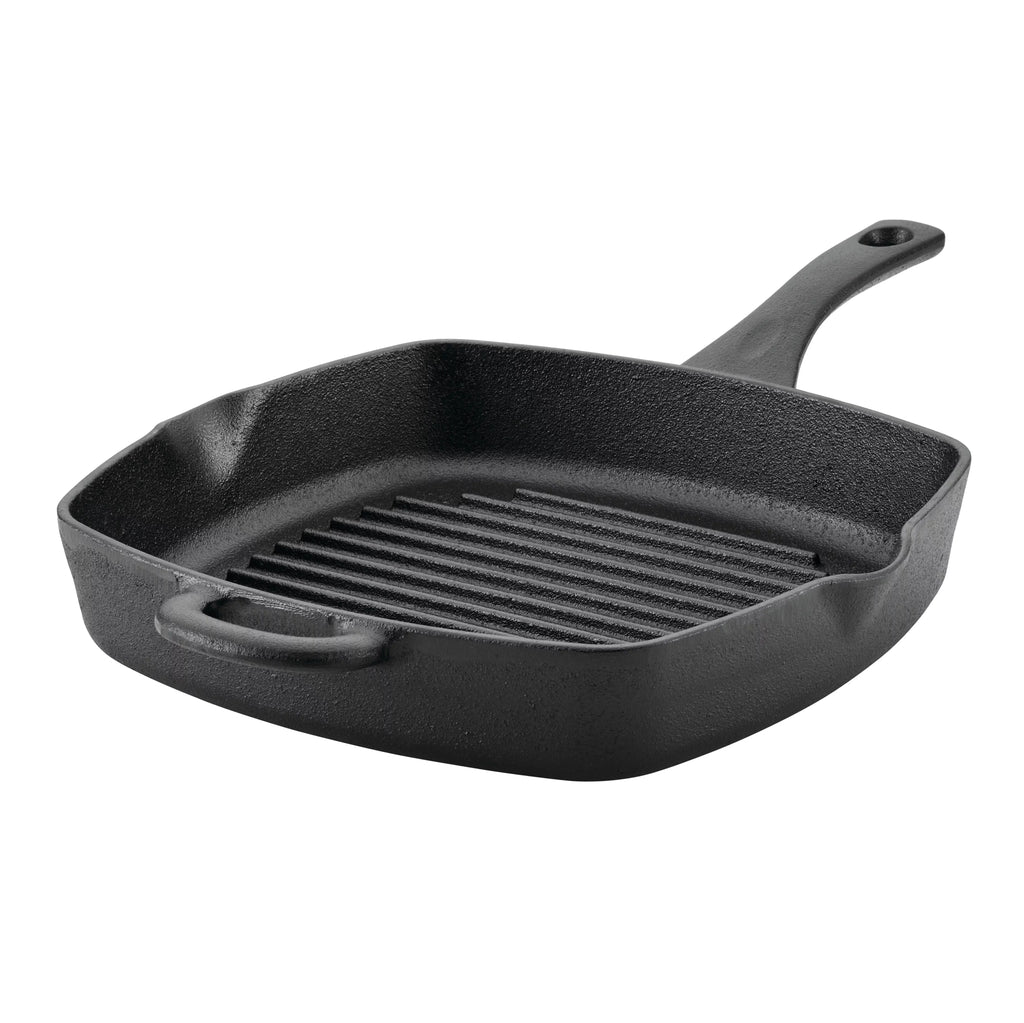 10 Inch Black Cast Iron Grill Pan O9054