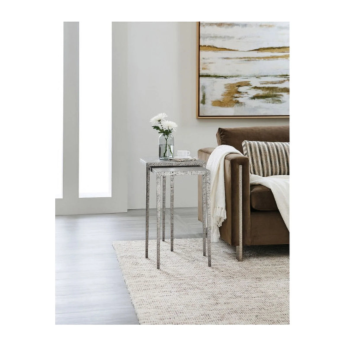 Contemporary Metal Nesting Tables Q326255