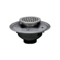 ABS Adjustable Commercial Drain with 6-Inch Cast Grate and Square Top R17651