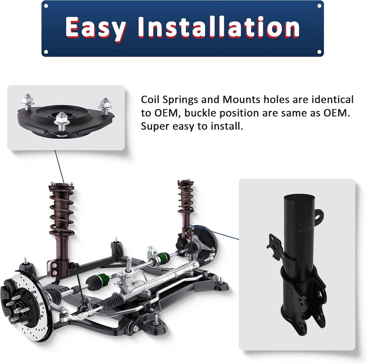Complete Front and Rear Shock Absorbers for BMW E46 D2479
