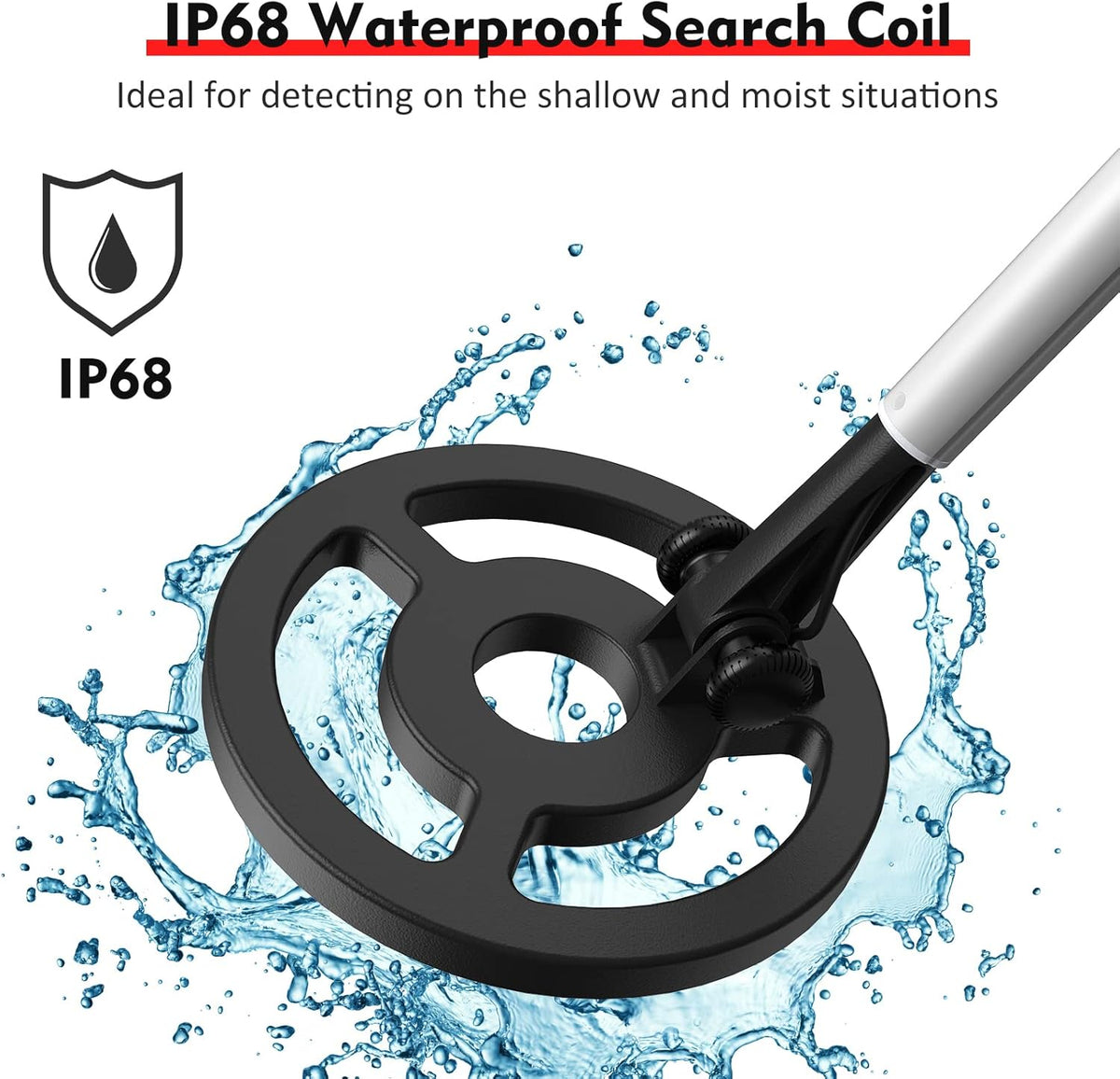 Metal Detectors for Kids, 7-inch Waterproof Search Coil, Adjustable Stem, LCD Screen, Pack of 2 X23421