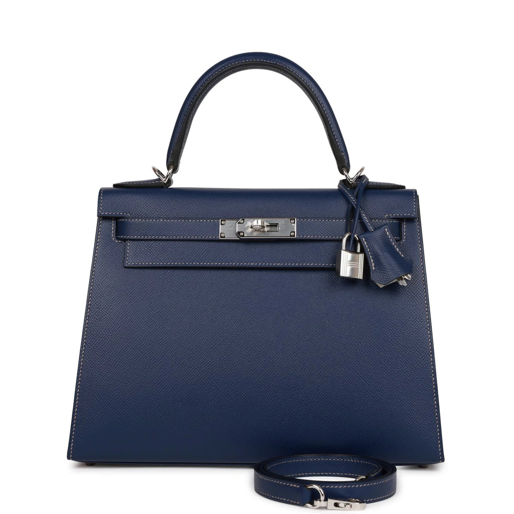 Bleu Indigo Epsom 28 Kelly Sellier F67182