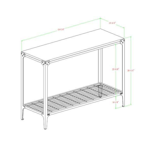 Rustic Wood Sofa Entry Table H162