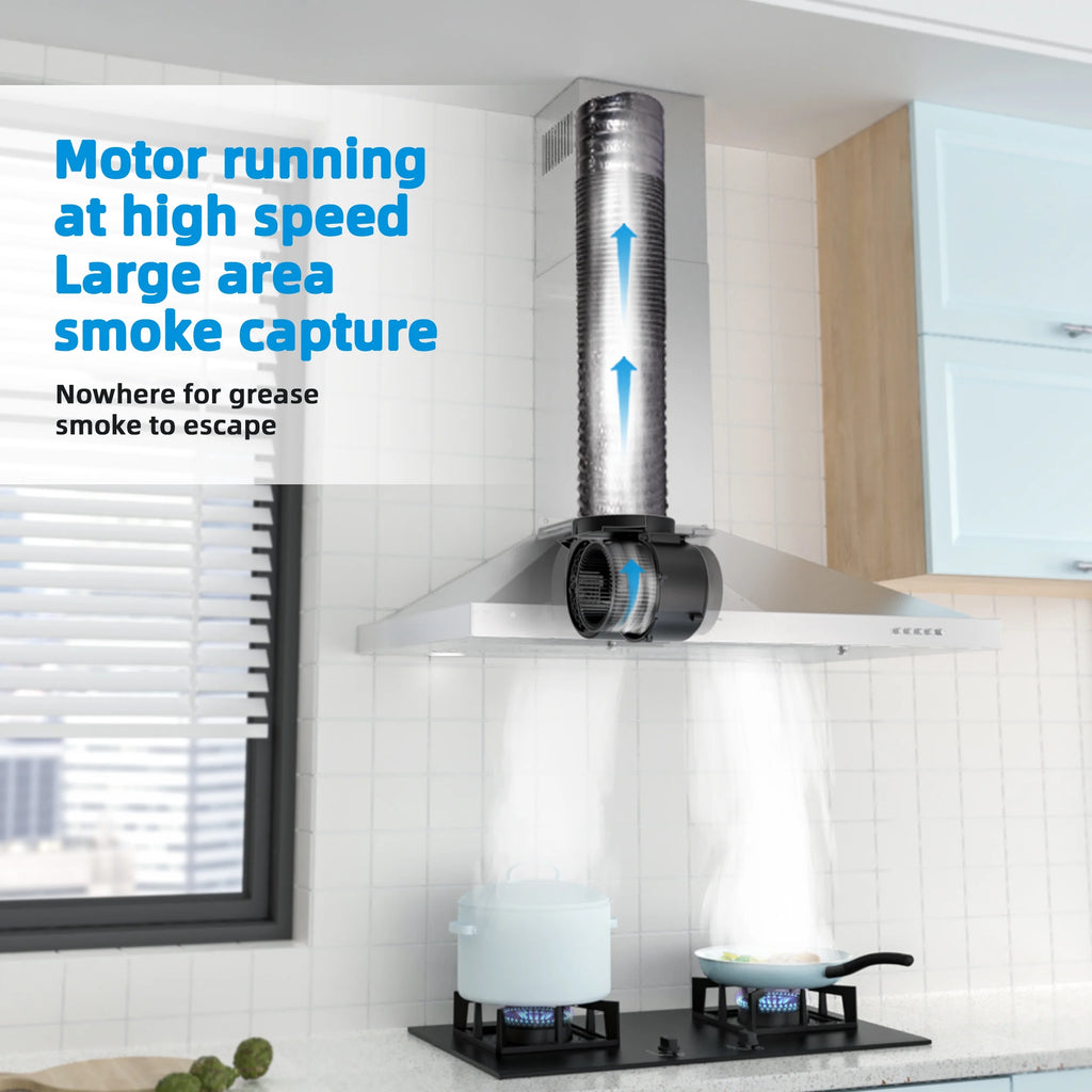30 inch Stainless Steel Wall Mount Range Hood 400 CFM O9430