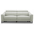 Gray Metal and Leather Upholstered Sofa X193