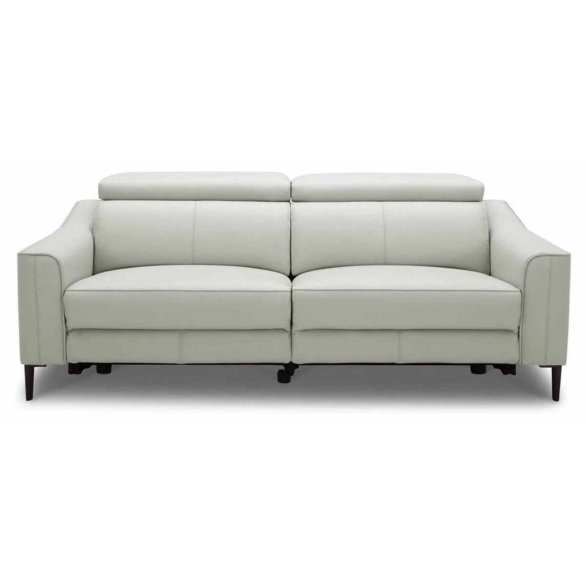 Gray Metal and Leather Upholstered Sofa X193