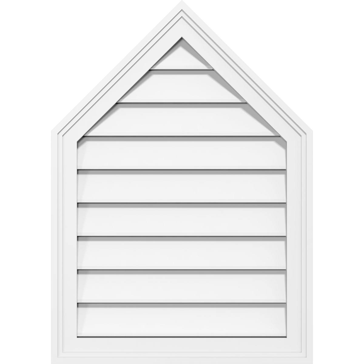 Peaked Top Surface Mount PVC Gable Vent X115