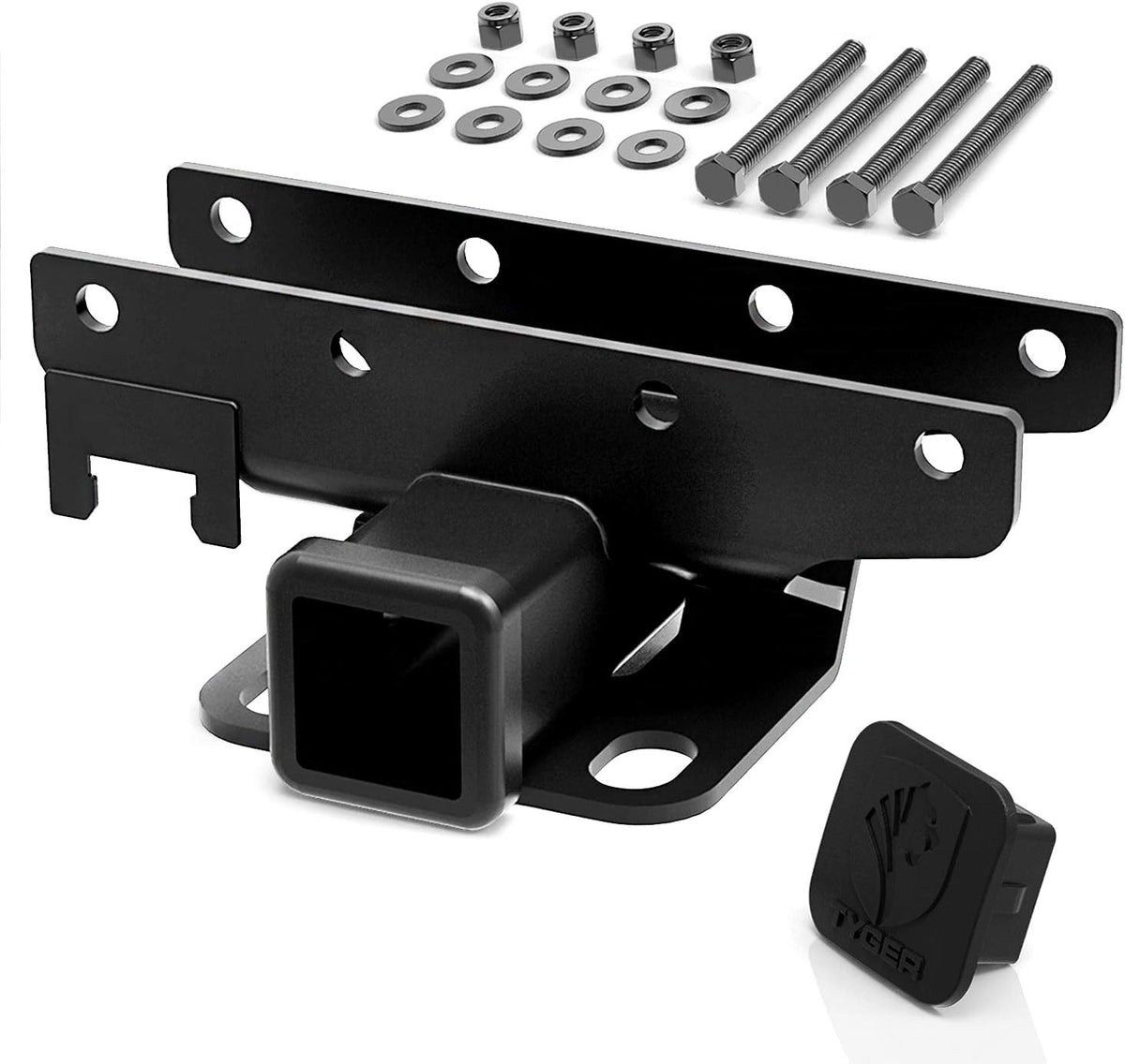 Hitch & Cover Kit 2 inch Rear Receiver Hitch Tow Towing Trailer Hitch Pack of 2 A240