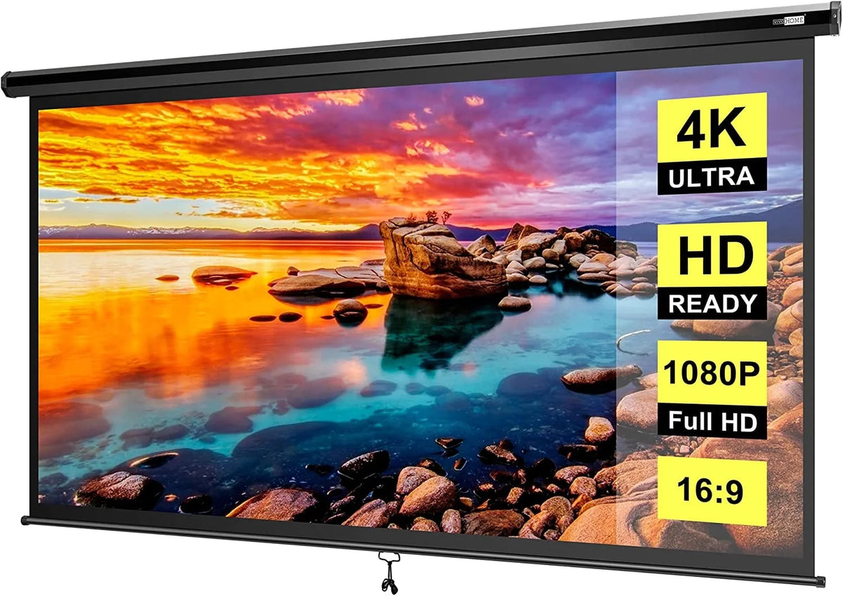 80 inch 16:9 HD Retractable Projector Screen O3879