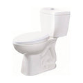 2-Piece 0.8 GPF Single Flush Elongated Toilet in White, Seat Included (3-Pack) I70773