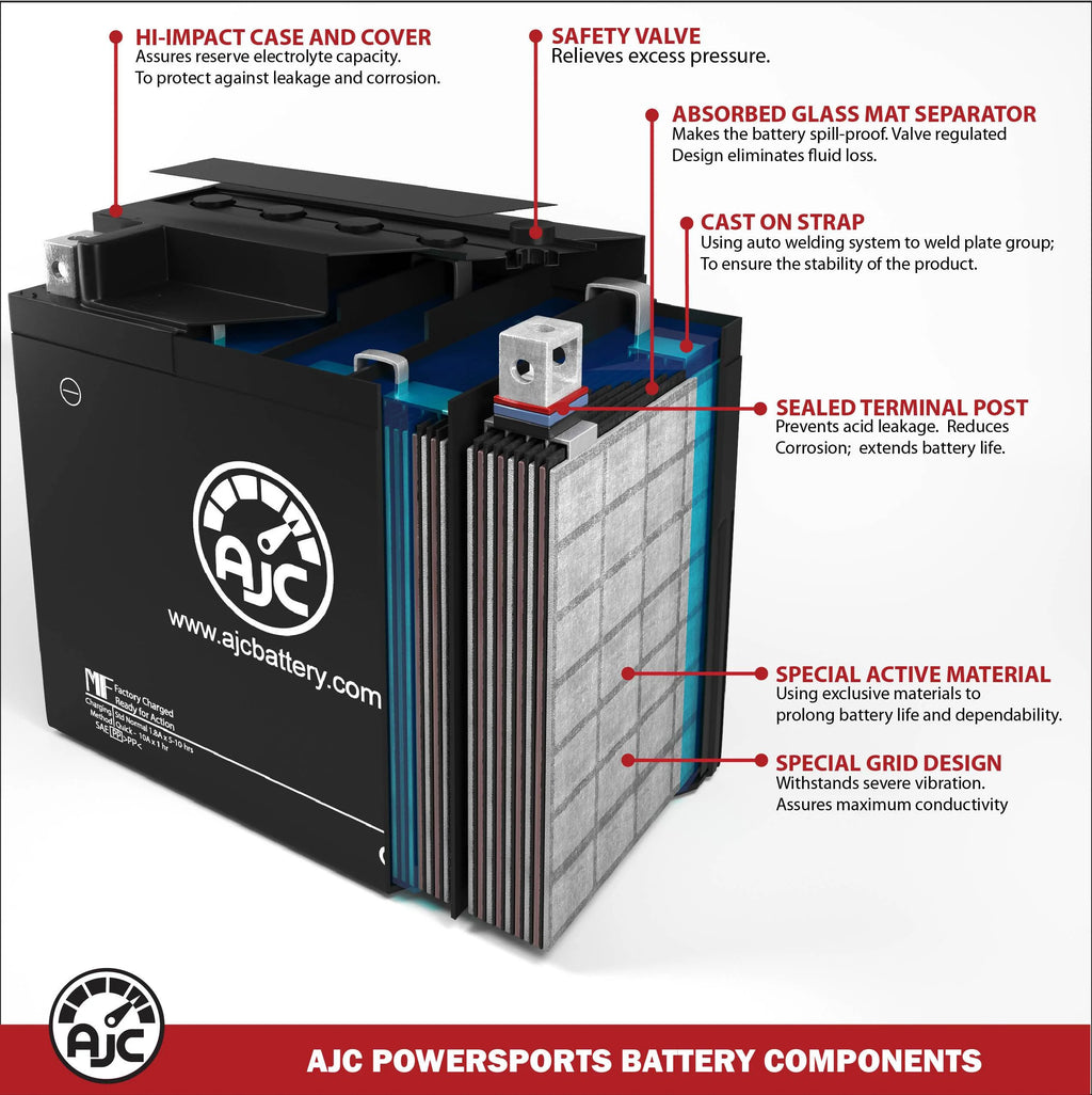 900CC 12V Motorcycle Replacement Battery E339
