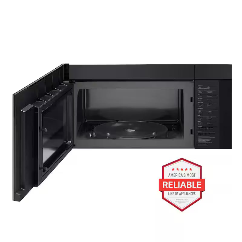 30 in. 2.1 cu. ft. Over the Range Microwave 1,050-Watt Black Stainless Steel A15440