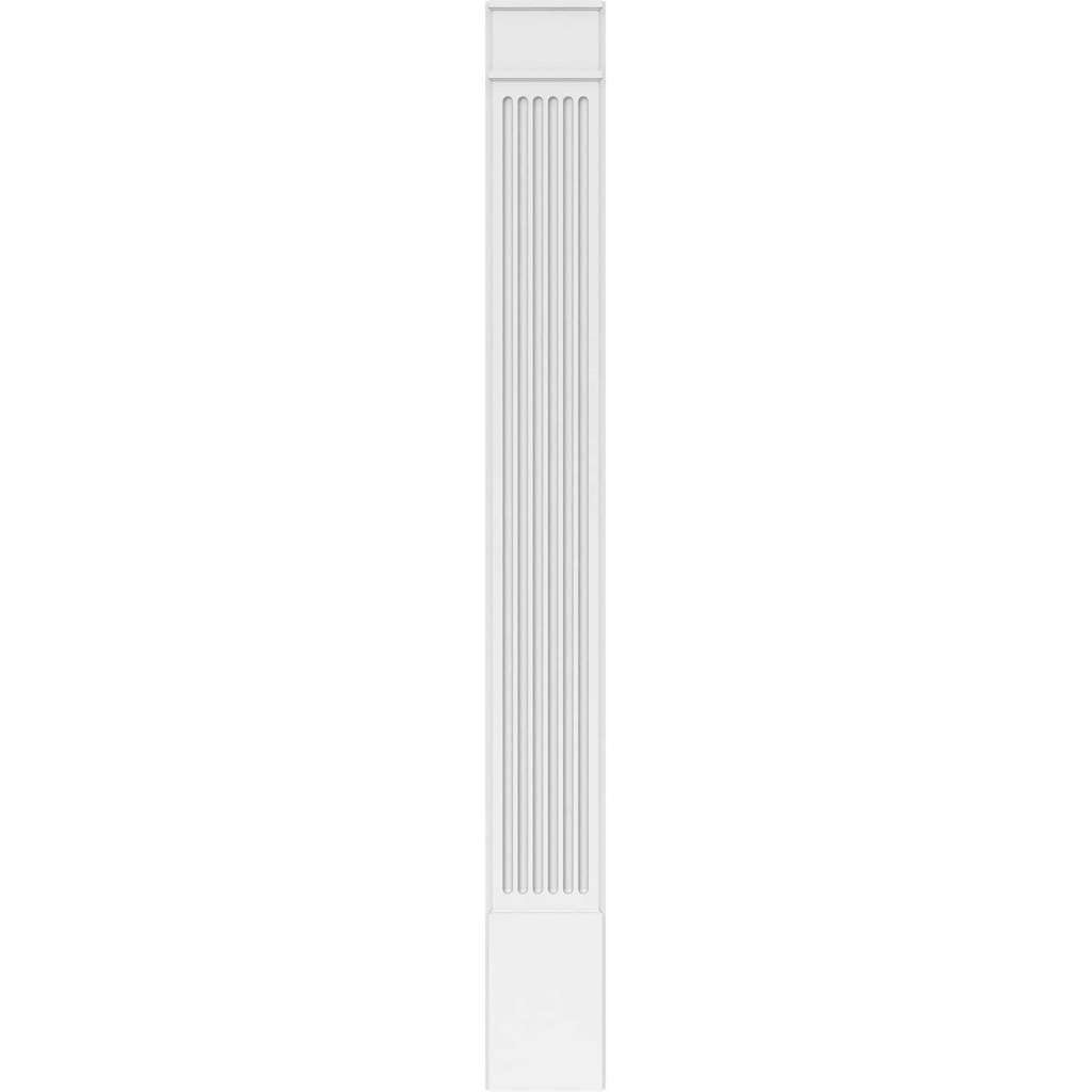 Fluted PVC Pilaster with Decorative Capital & Base (Pair) Z512336