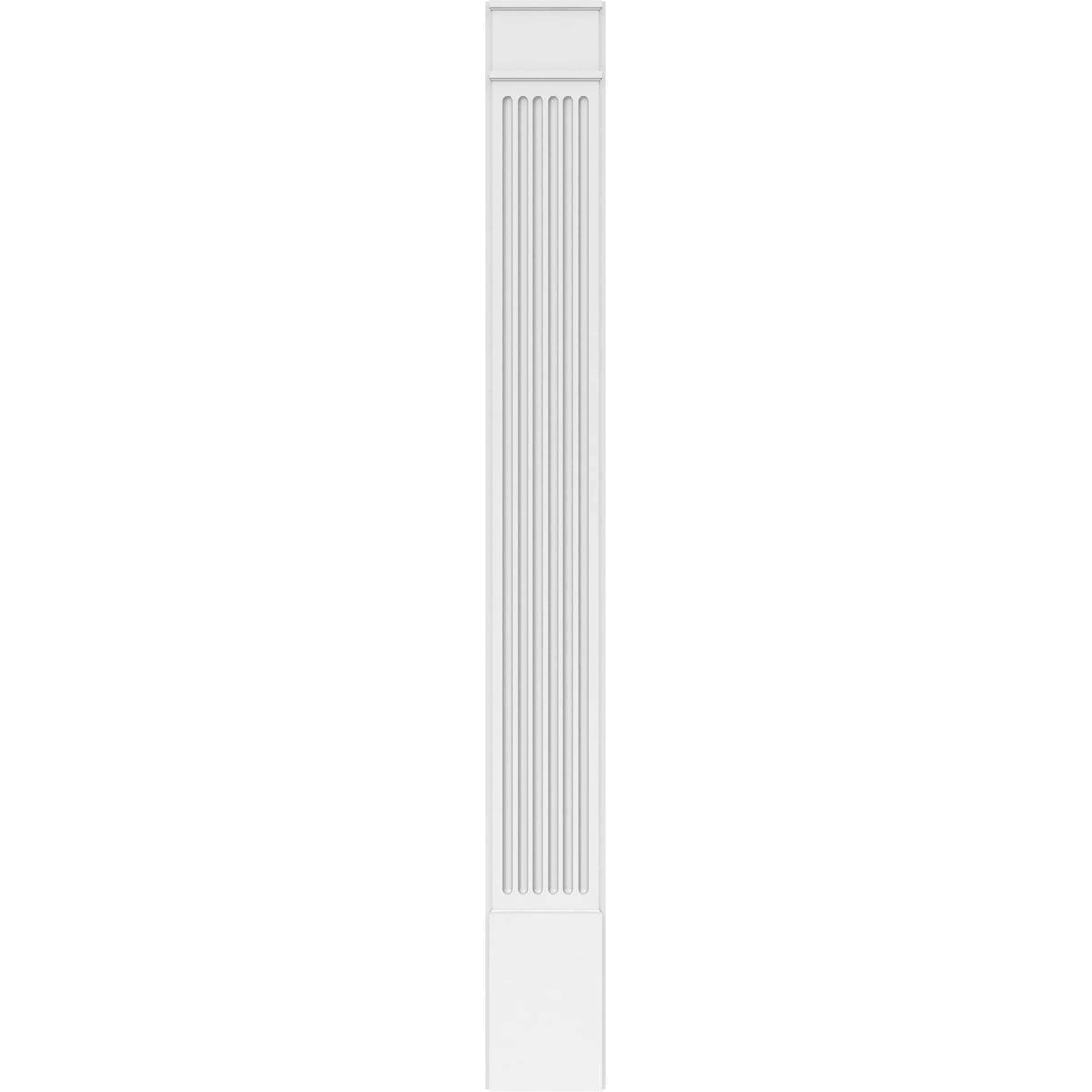 Fluted PVC Pilaster with Decorative Capital & Base (Pair) Z512336