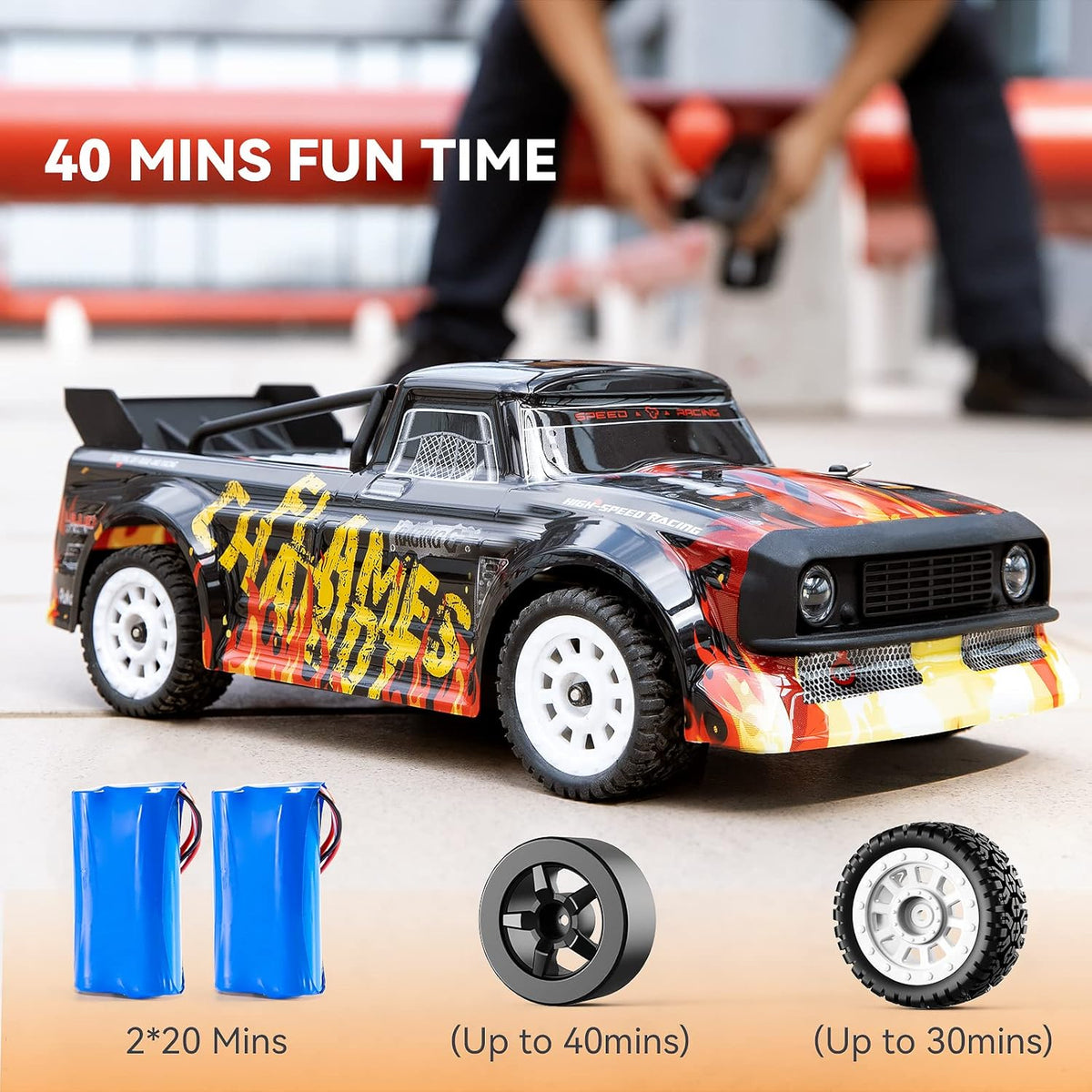 1/16 4WD RC Rally Racing Car with 2 Batteries I588343