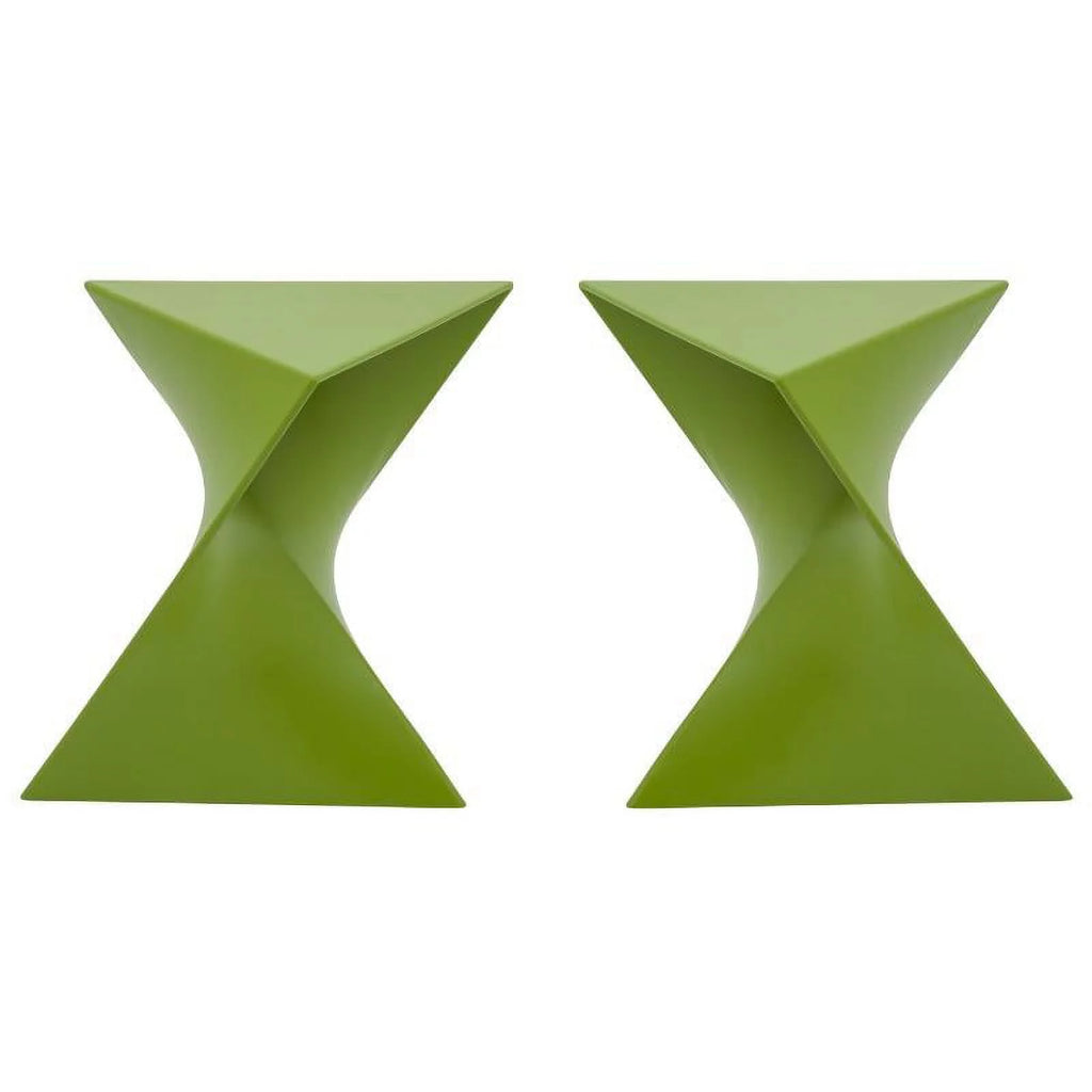 Green Plastic End Table Set of 2 C6206