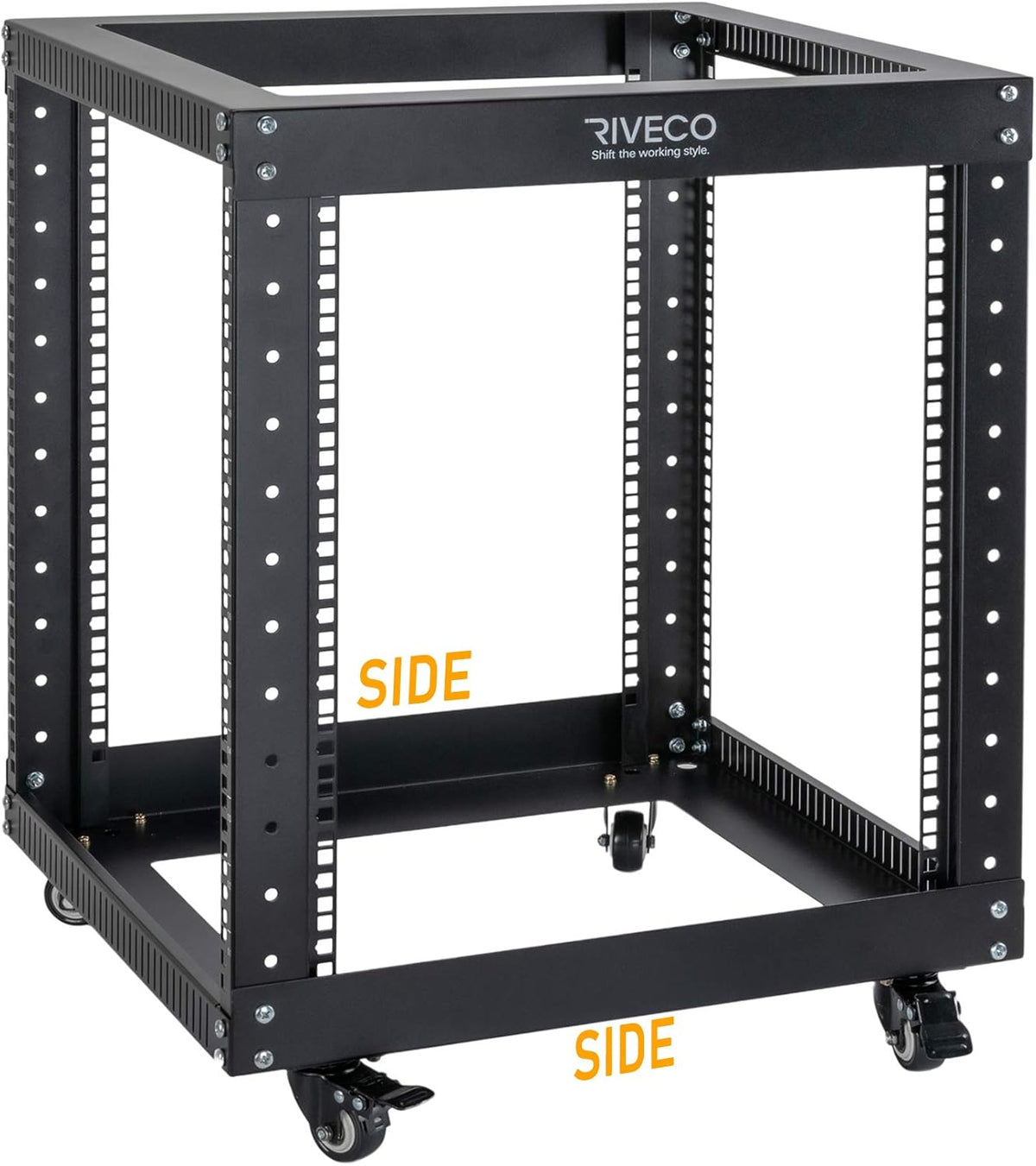 12U Open Frame Server Rack with Casters U2410