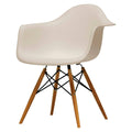 Beige Plastic Shell Chair Set of 2 L281