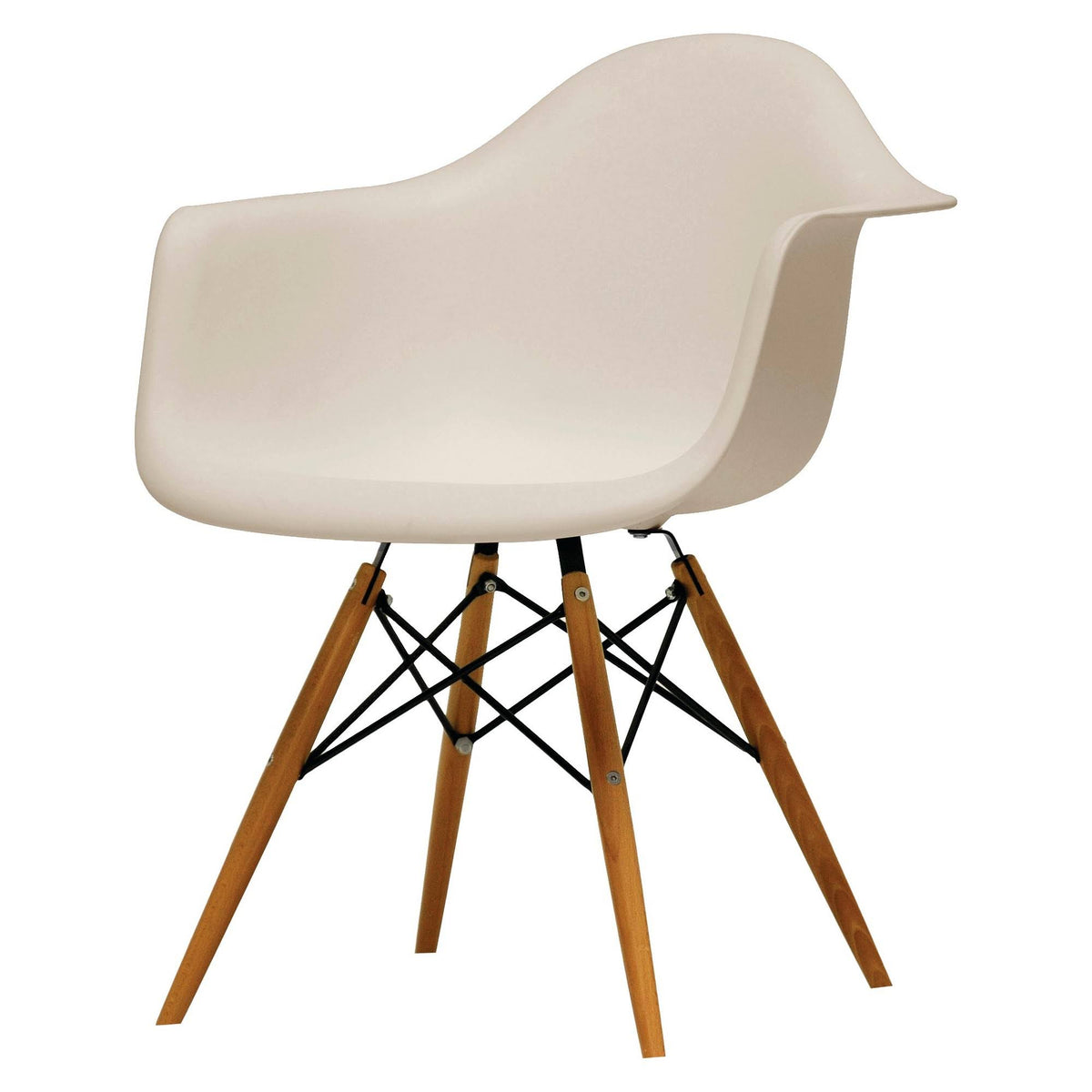 Beige Plastic Shell Chair Set of 2 L281