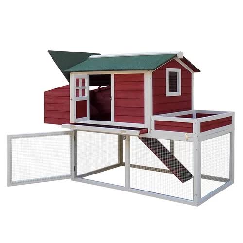 Chicken Coop with Run Area and Nesting Box C786388