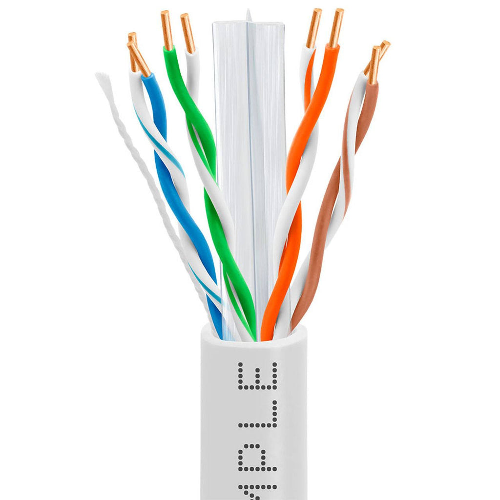 Cat6 23AWG Ethernet Network Cable 1000 ft White X7444