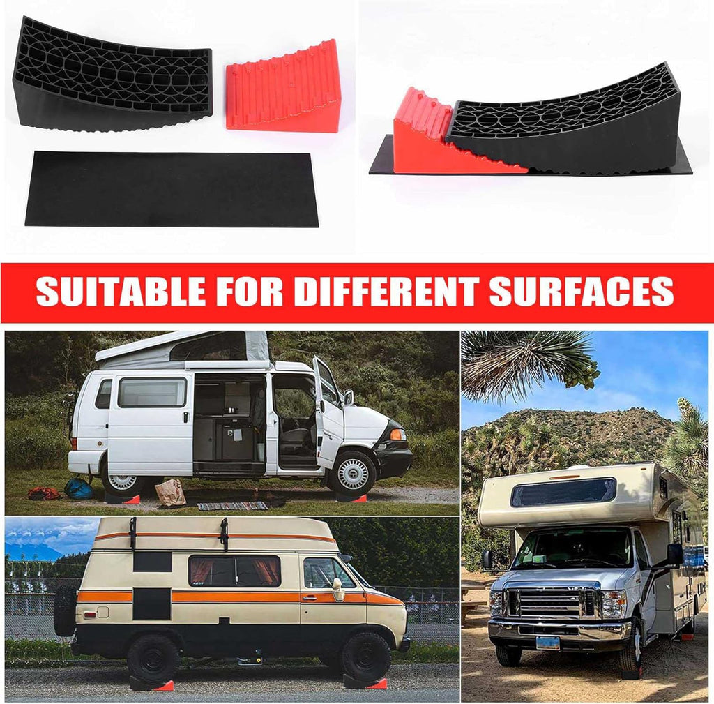 Camper Leveler Kit RV Leveling Blocks with Anti-Slip Mats and Carry Bag N21809